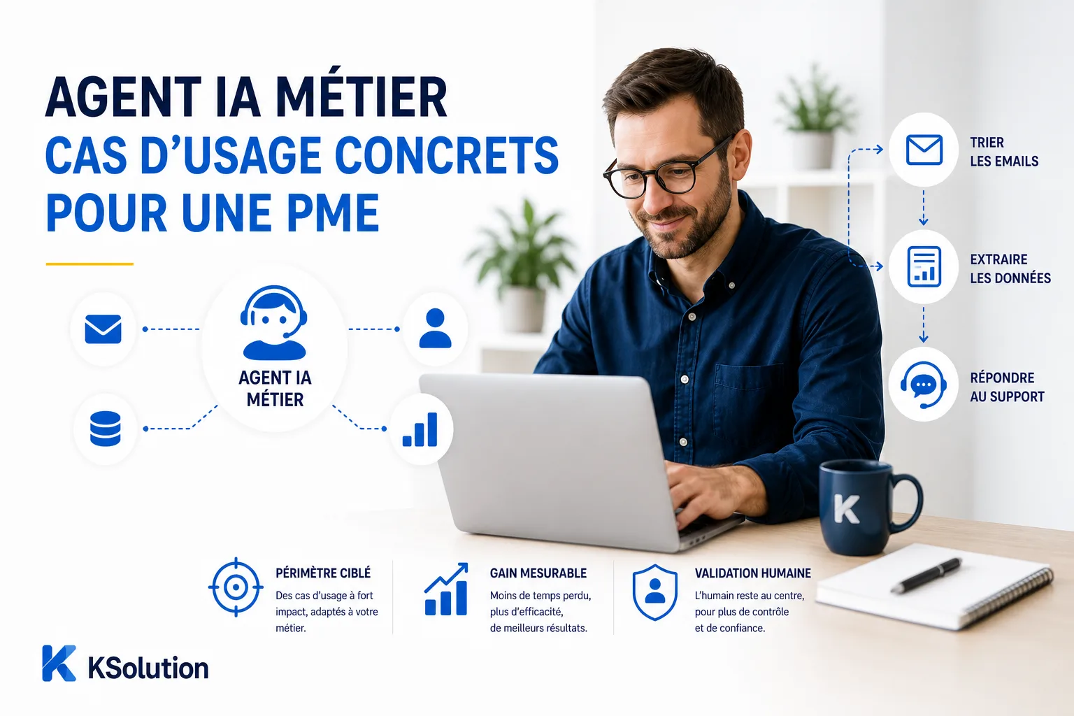 Agent IA métier : cas d'usage concrets pour une PME