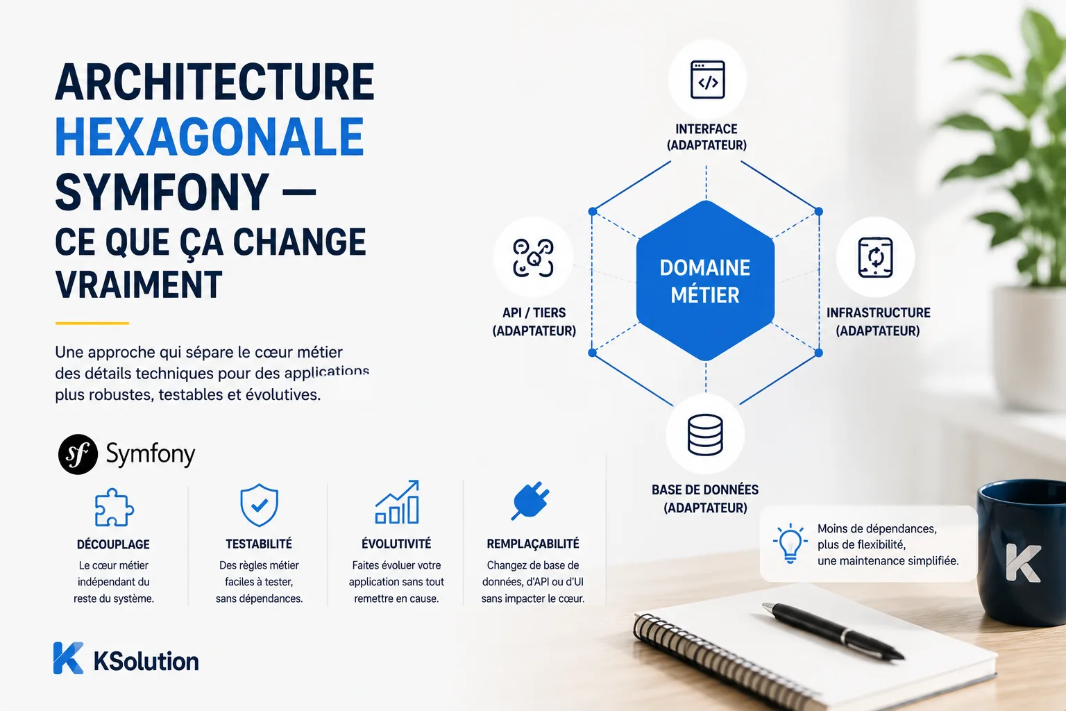 Architecture hexagonale Symfony — ce que ça change vraiment