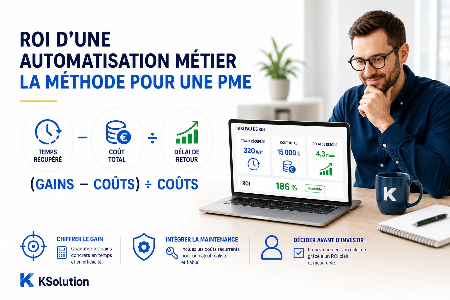 Calculer le ROI d'une automatisation métier en PME