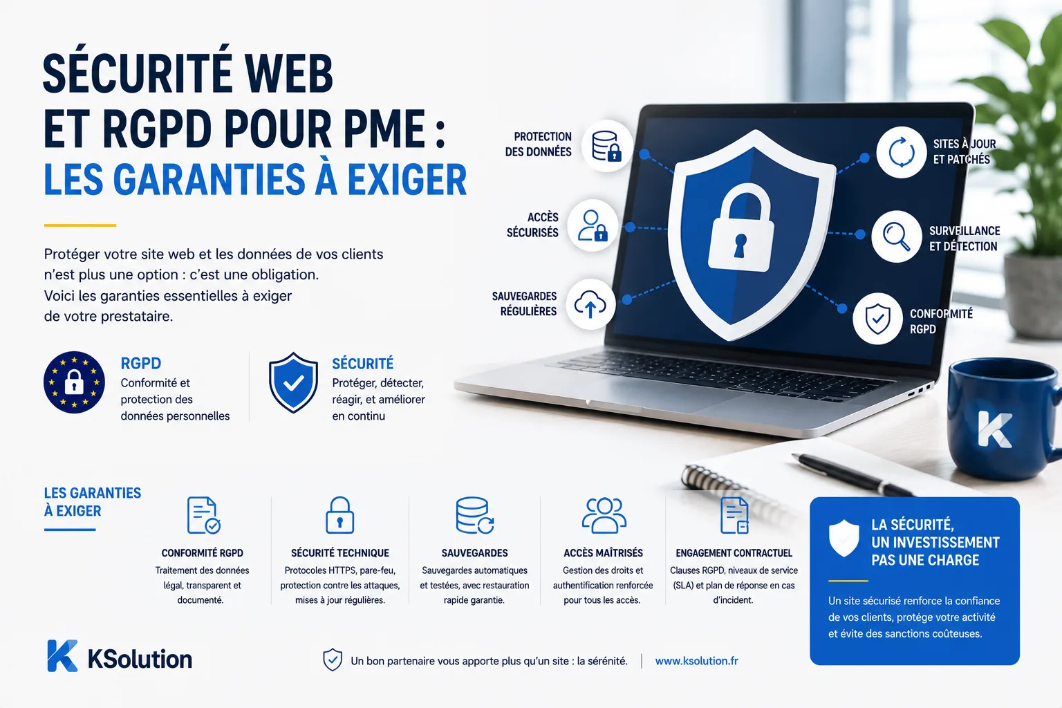 Sécurité web et RGPD pour PME : les garanties à exiger